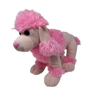 Teddy Mountain Pink Poodle Plush Stuffed Animal 13" Puppy Dog French